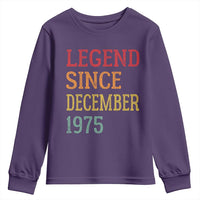 Legend Since December 1975 Youth Sweatshirt Vintage Retro 50th Birthday Gifts - Wonder Print Shop