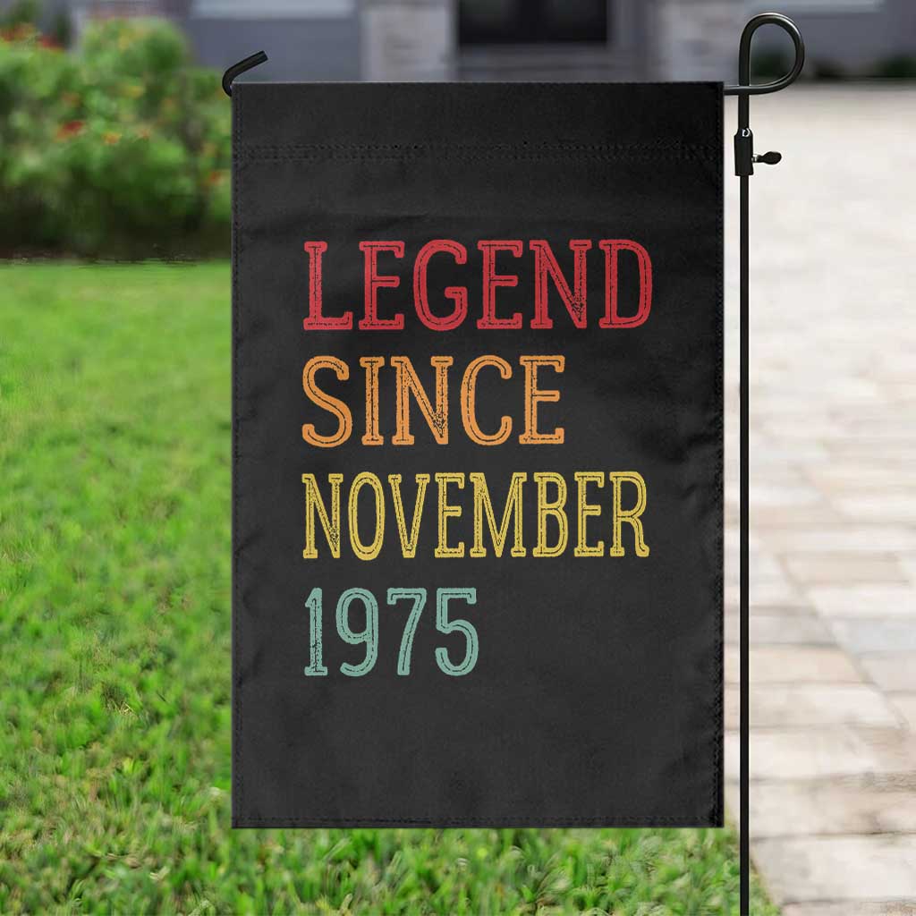 Legend Since November 1975 Garden Flag Vintage Retro 50th Birthday Gifts - Wonder Print Shop
