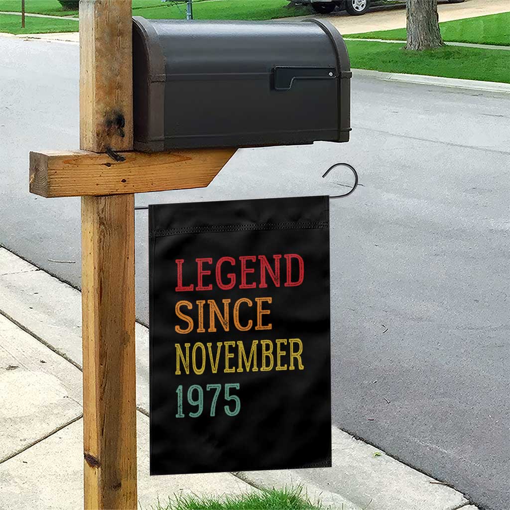 Legend Since November 1975 Garden Flag Vintage Retro 50th Birthday Gifts - Wonder Print Shop