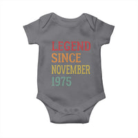 Legend Since November 1975 Baby Onesie Vintage Retro 50th Birthday Gifts - Wonder Print Shop
