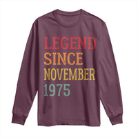 Legend Since November 1975 Long Sleeve Shirt Vintage Retro 50th Birthday Gifts - Wonder Print Shop