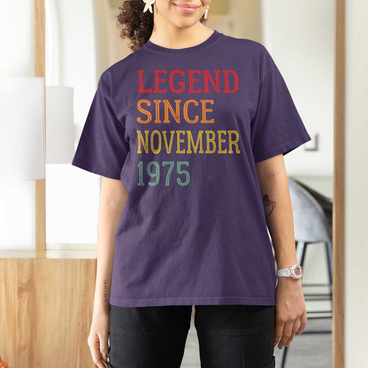 Legend Since November 1975 T Shirt For Women Vintage Retro 50th Birthday Gifts - Wonder Print Shop