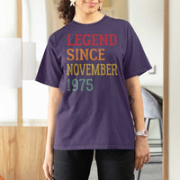 Legend Since November 1975 T Shirt For Women Vintage Retro 50th Birthday Gifts - Wonder Print Shop
