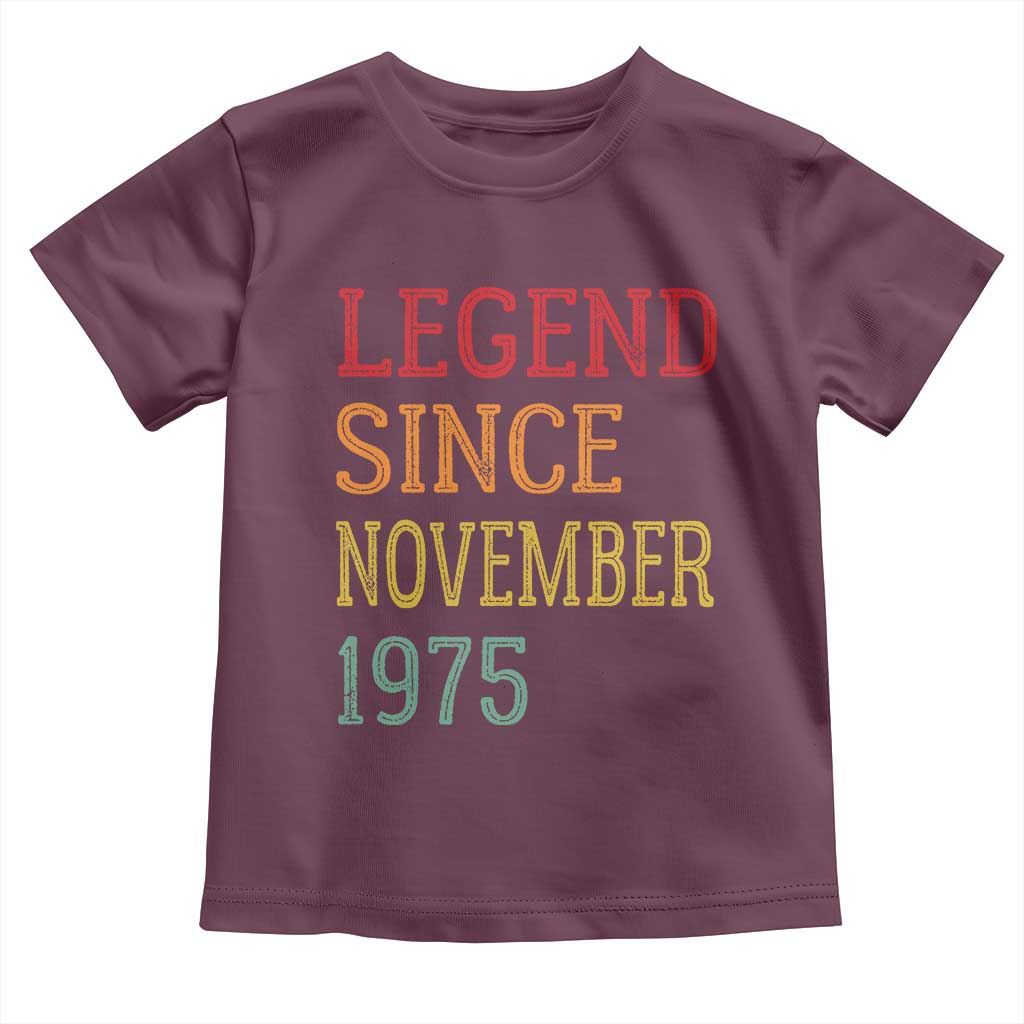 Legend Since November 1975 Toddler T Shirt Vintage Retro 50th Birthday Gifts - Wonder Print Shop