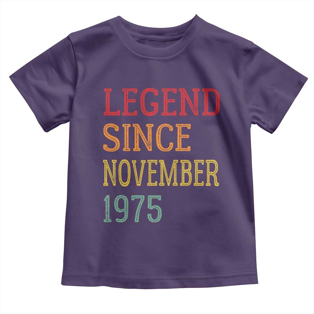 Legend Since November 1975 Toddler T Shirt Vintage Retro 50th Birthday Gifts - Wonder Print Shop
