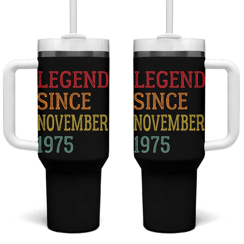 Legend Since November 1975 Tumbler With Handle Vintage Retro 50th Birthday Gifts - Wonder Print Shop