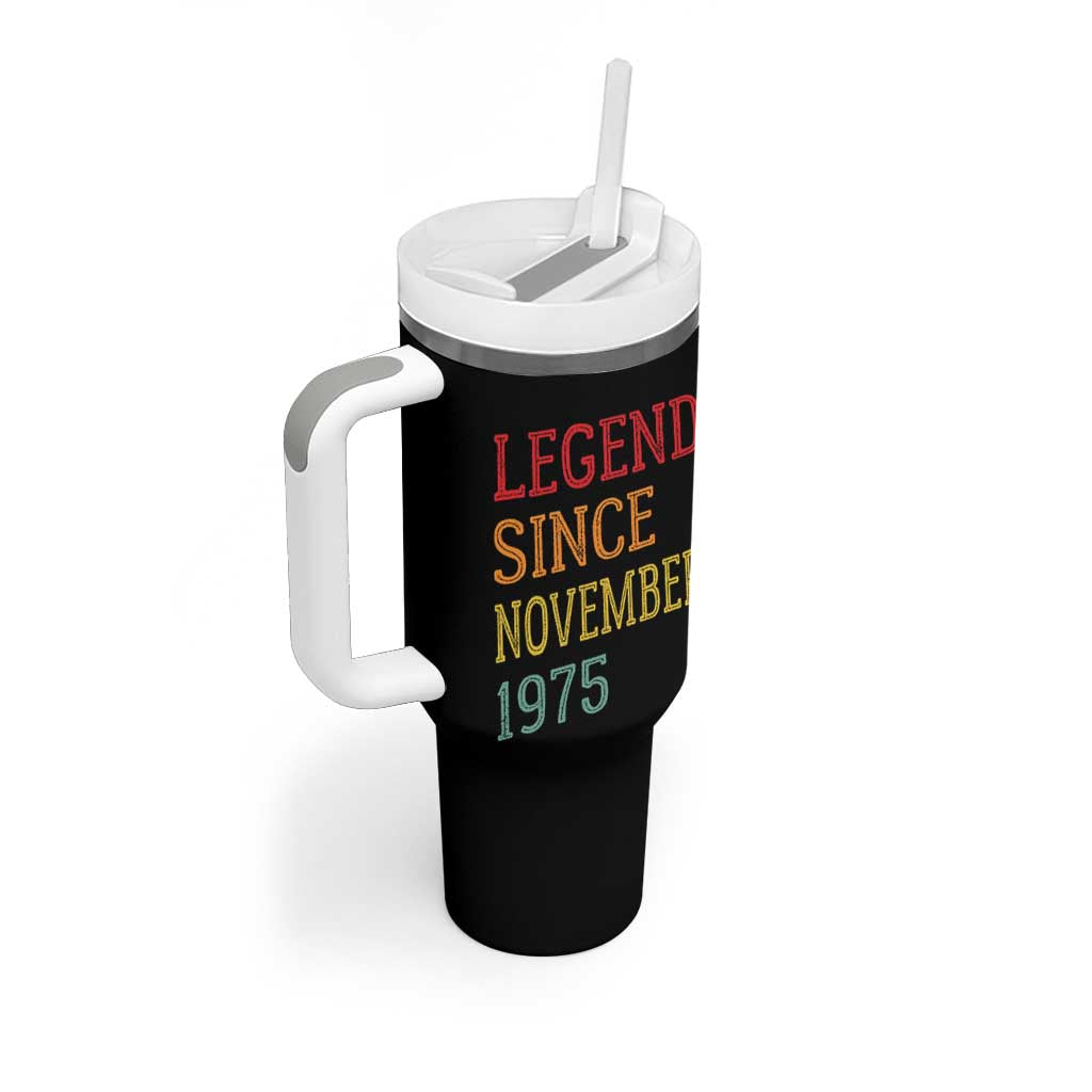 Legend Since November 1975 Tumbler With Handle Vintage Retro 50th Birthday Gifts - Wonder Print Shop