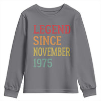 Legend Since November 1975 Youth Sweatshirt Vintage Retro 50th Birthday Gifts - Wonder Print Shop