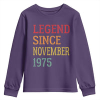 Legend Since November 1975 Youth Sweatshirt Vintage Retro 50th Birthday Gifts - Wonder Print Shop