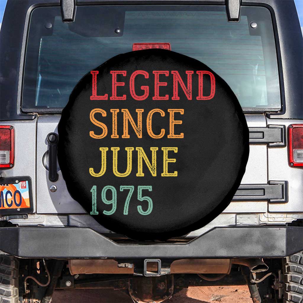 Legend Since June 1975 Spare Tire Cover Vintage Retro 50th Birthday Gifts