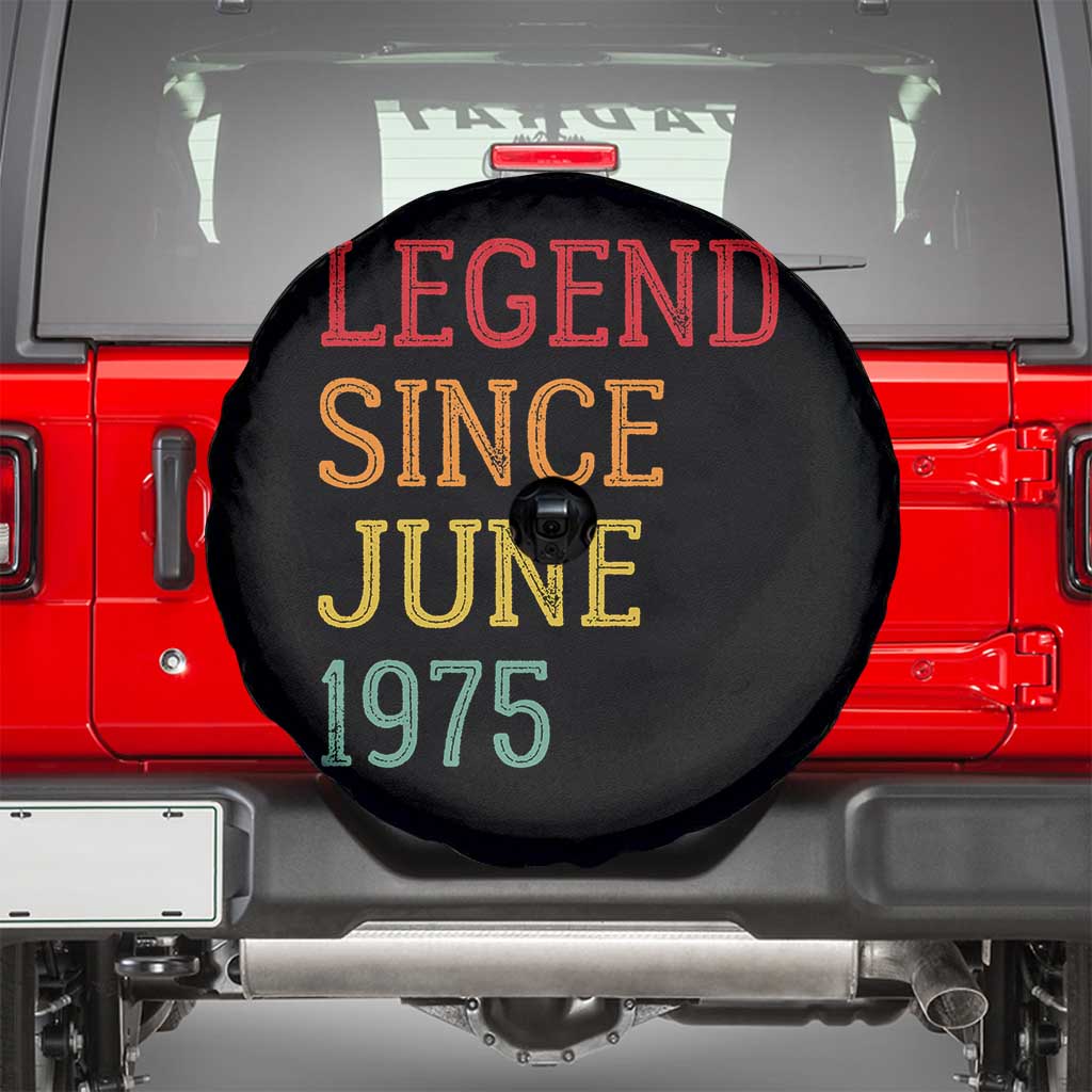 Legend Since June 1975 Spare Tire Cover Vintage Retro 50th Birthday Gifts
