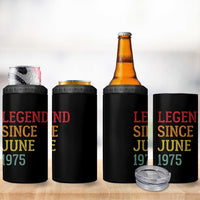 Legend Since June 1975 4 in 1 Can Cooler Tumbler Vintage Retro 50th Birthday Gifts