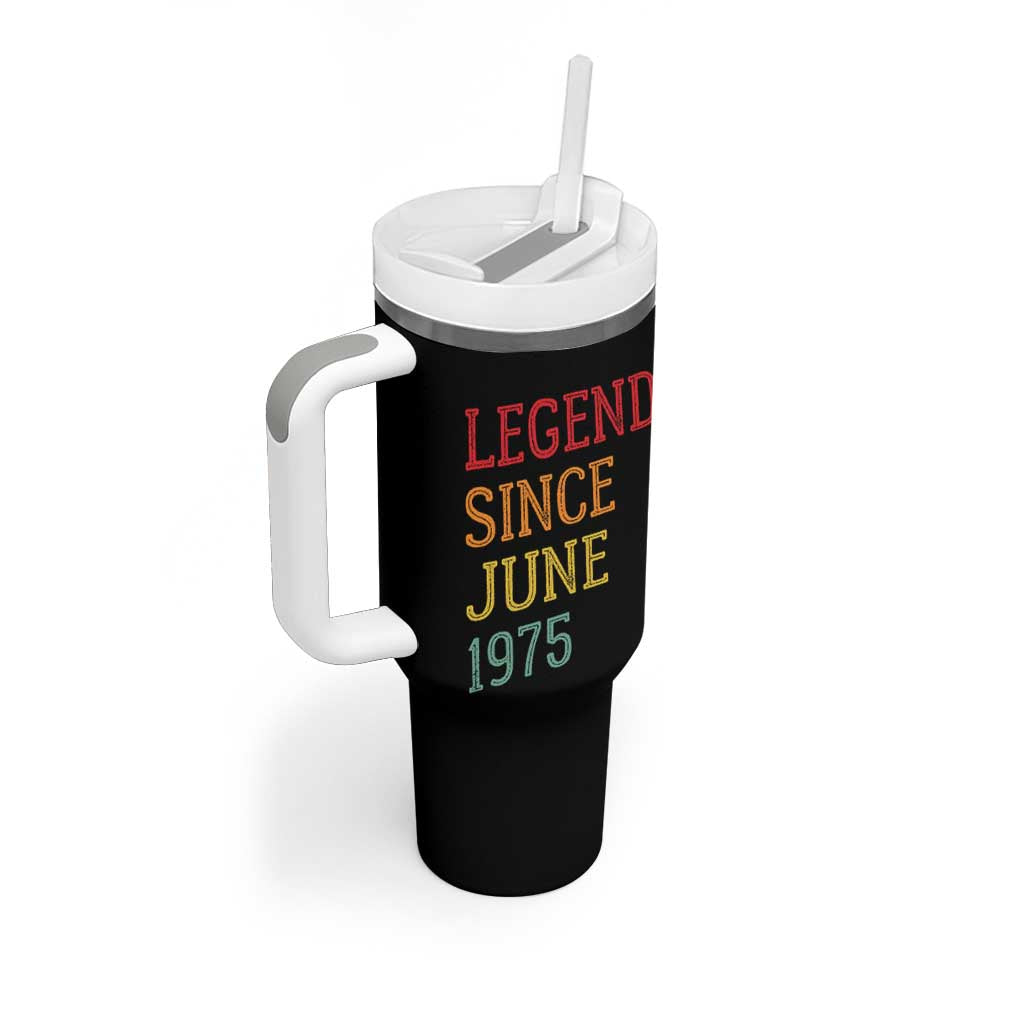 Legend Since June 1975 Tumbler With Handle Vintage Retro 50th Birthday Gifts