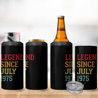 Legend Since July 1975 4 in 1 Can Cooler Tumbler Vintage Retro 50th Birthday Gifts