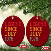 Legend Since July 1975 Ceramic Ornament Vintage Retro 50th Birthday Gifts - Wonder Print Shop