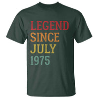 Legend Since July 1975 T Shirt Vintage Retro 50th Birthday Gifts