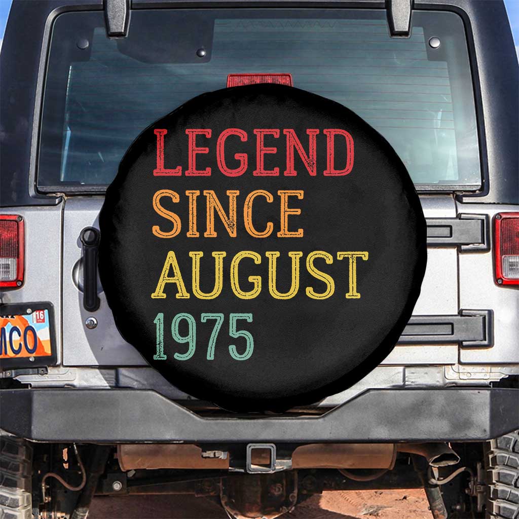 Legend Since August 1975 Spare Tire Cover Vintage Retro 50th Birthday Gifts
