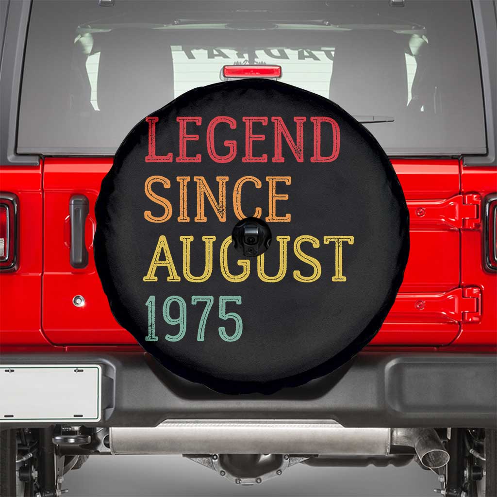Legend Since August 1975 Spare Tire Cover Vintage Retro 50th Birthday Gifts