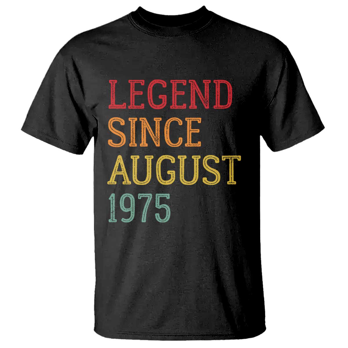 Legend Since August 1975 T Shirt Vintage Retro 50th Birthday Gifts