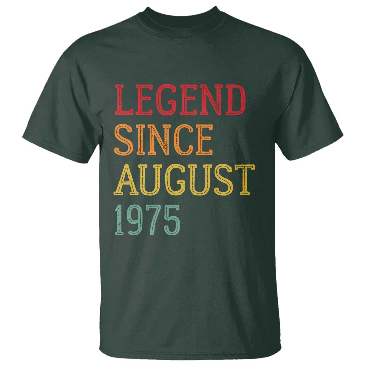 Legend Since August 1975 T Shirt Vintage Retro 50th Birthday Gifts