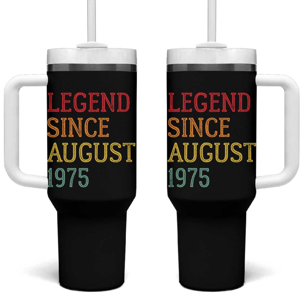 Legend Since August 1975 Tumbler With Handle Vintage Retro 50th Birthday Gifts