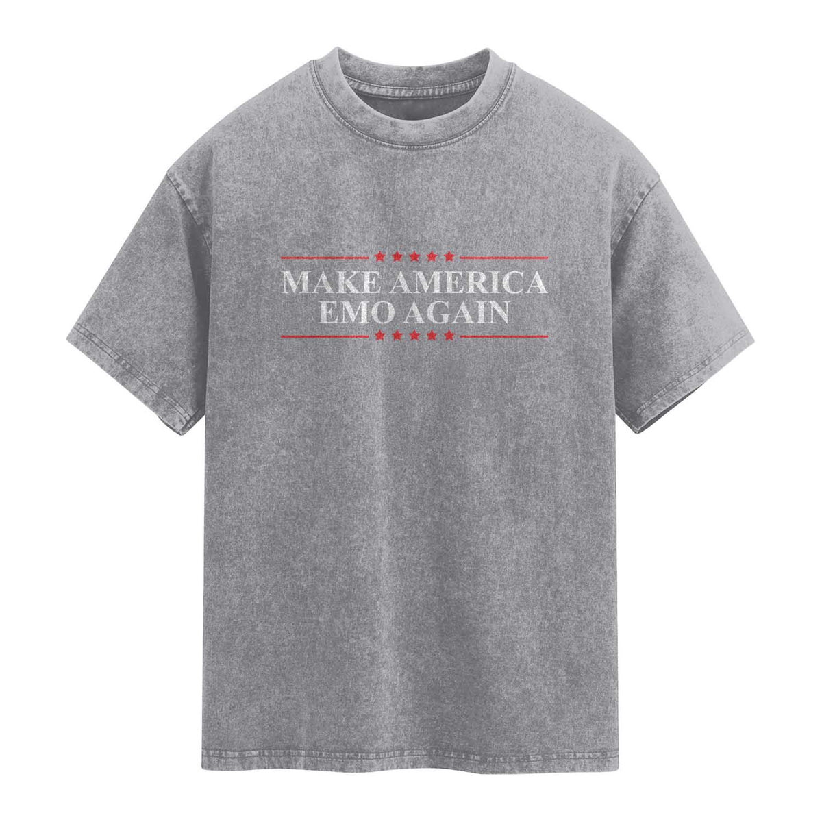 Make America Emo Again Washed Cotton T-Shirt Funny Goth Gothic US