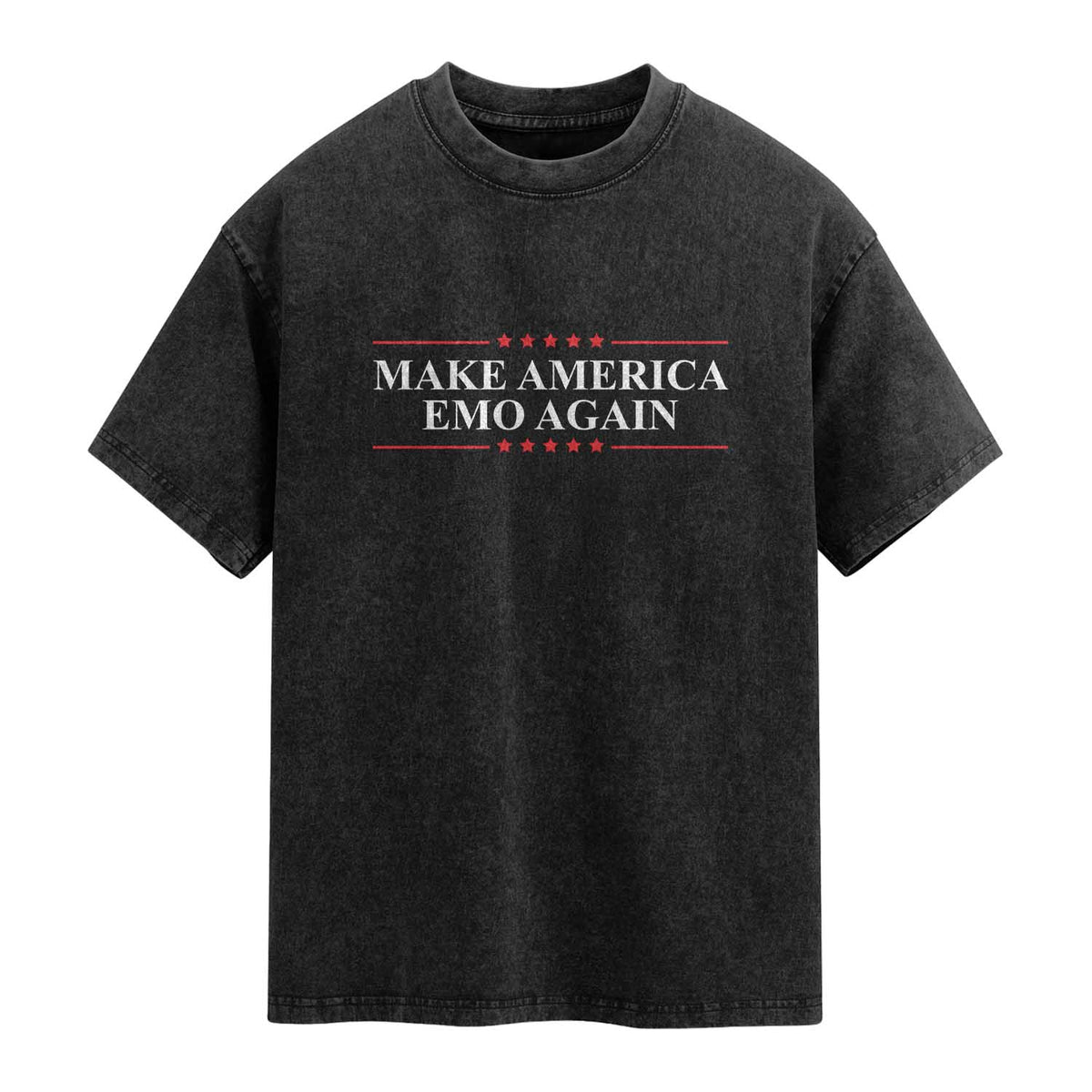 Make America Emo Again Washed Cotton T-Shirt Funny Goth Gothic US