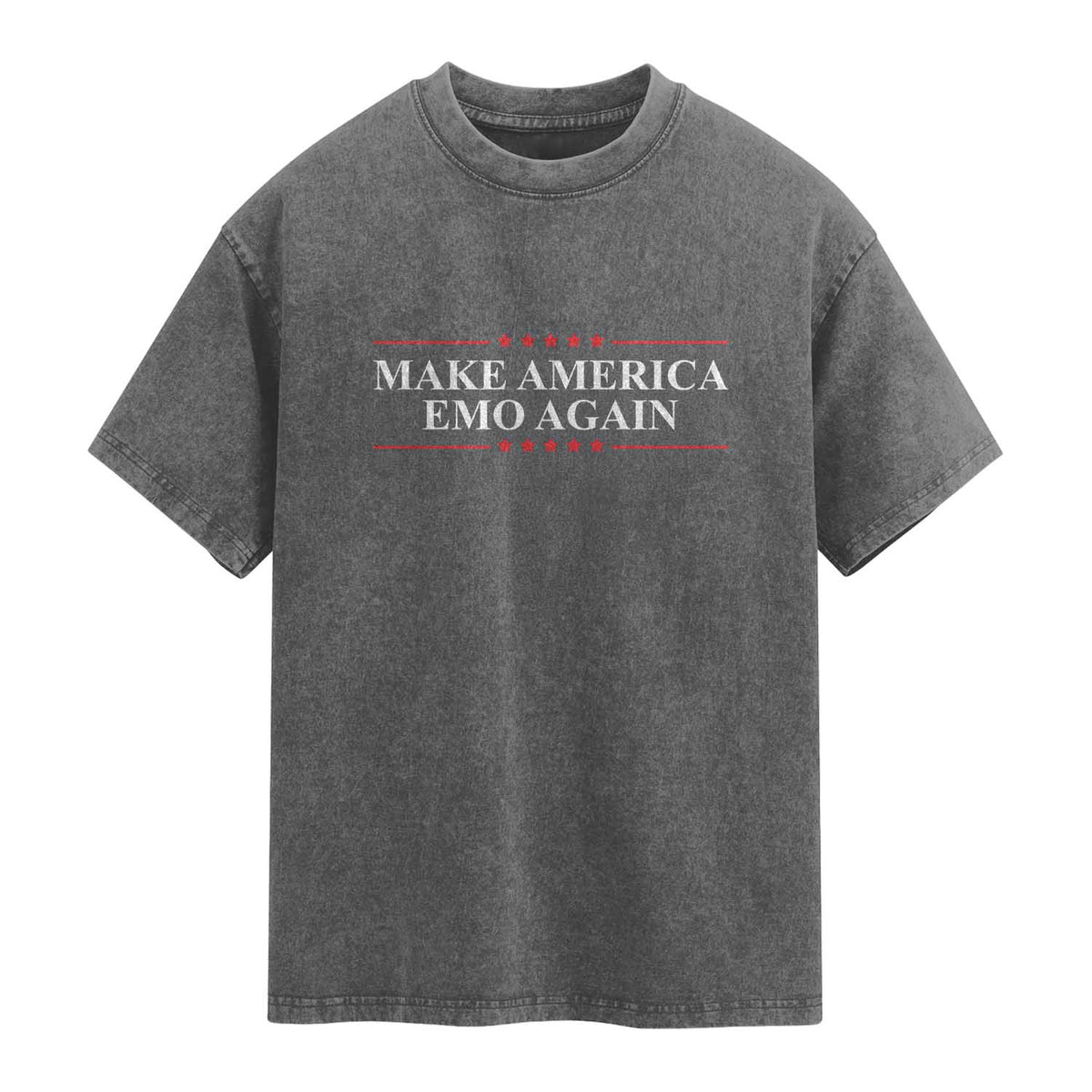Make America Emo Again Washed Cotton T-Shirt Funny Goth Gothic US