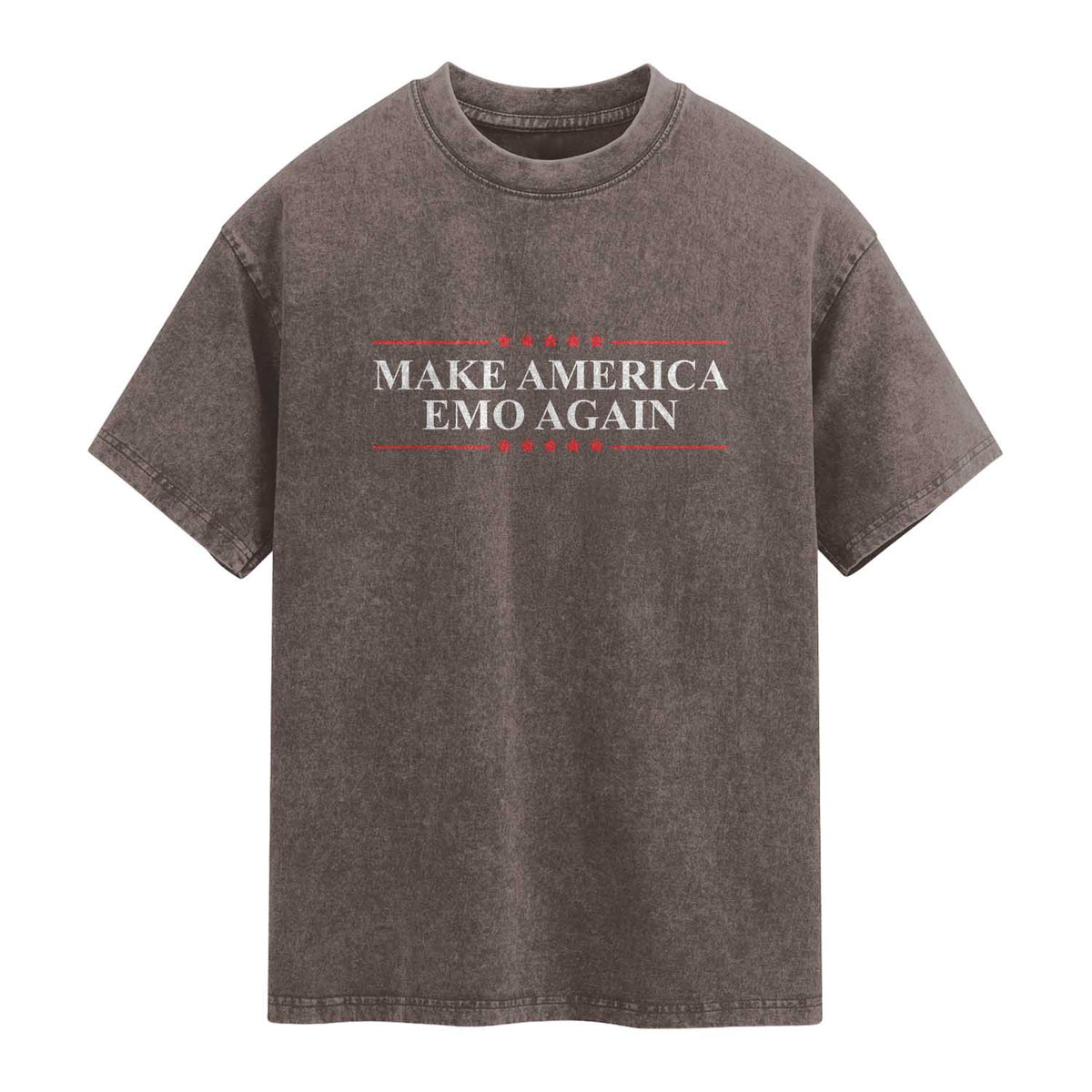 Make America Emo Again Washed Cotton T-Shirt Funny Goth Gothic US