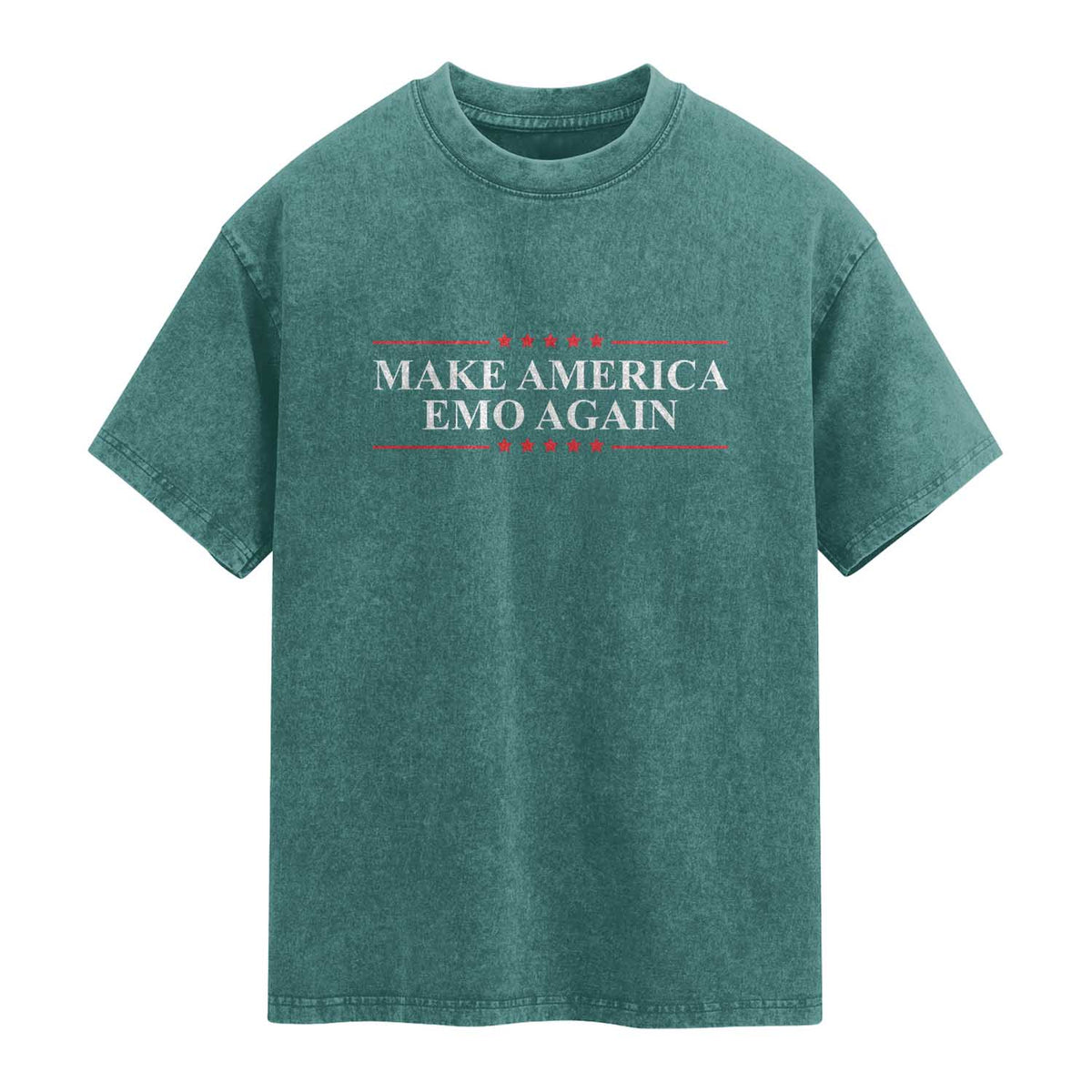 Make America Emo Again Washed Cotton T-Shirt Funny Goth Gothic US