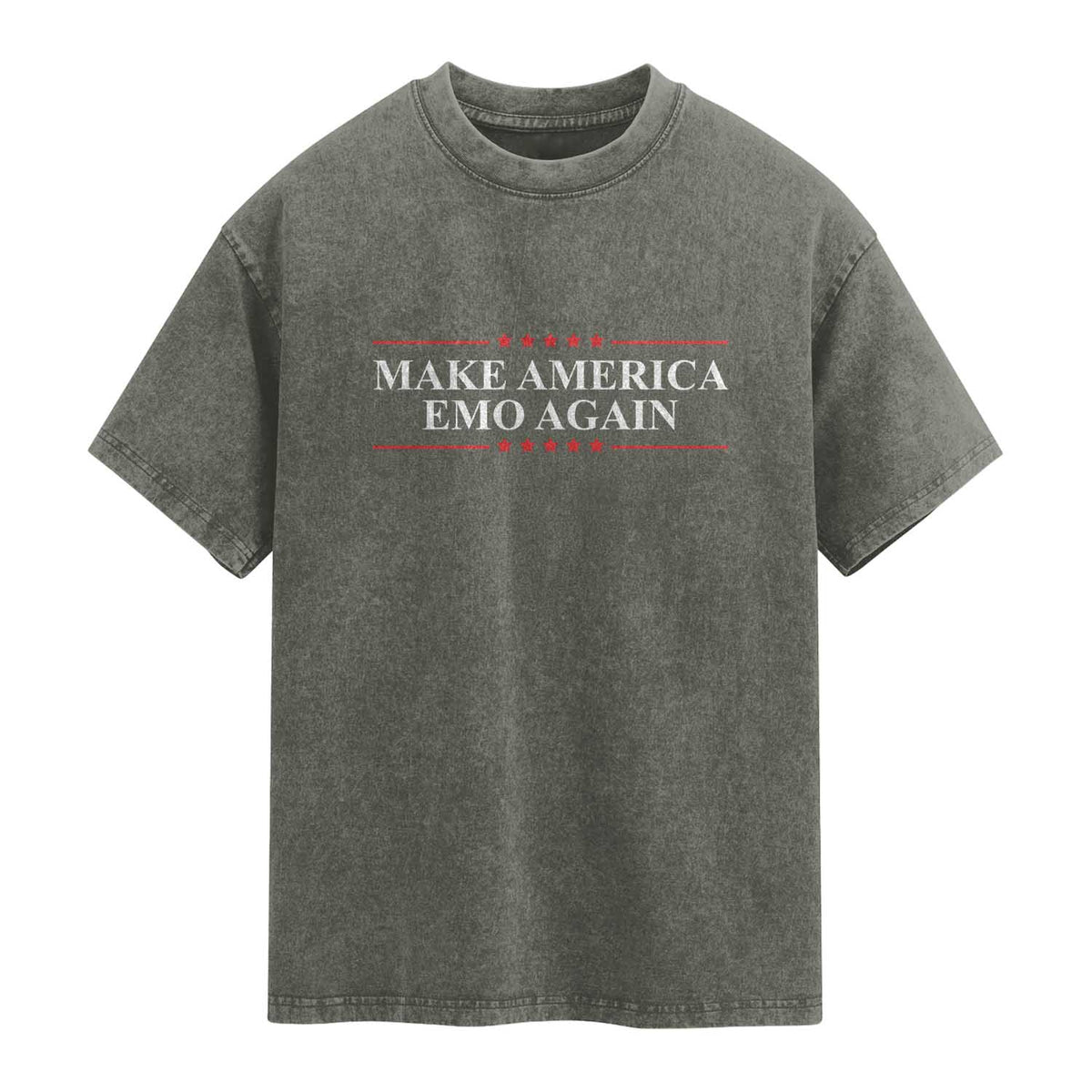 Make America Emo Again Washed Cotton T-Shirt Funny Goth Gothic US