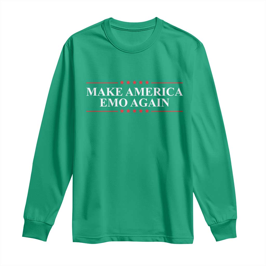 Make America Emo Again Long Sleeve Shirt Funny Goth Gothic US - Wonder Print Shop