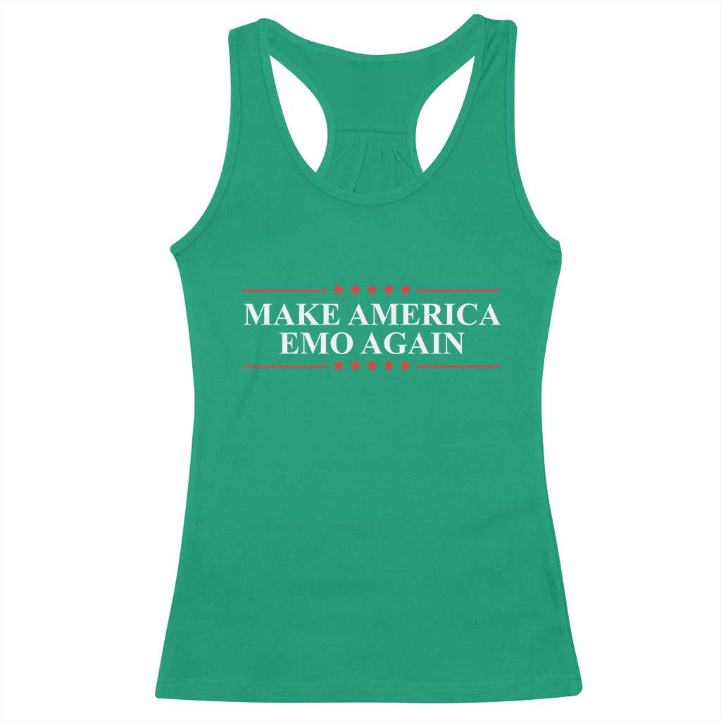 Make America Emo Again Racerback Tank Top Funny Goth Gothic US - Wonder Print Shop