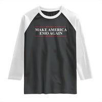 Make America Emo Again Raglan Shirt Funny Goth Gothic US - Wonder Print Shop