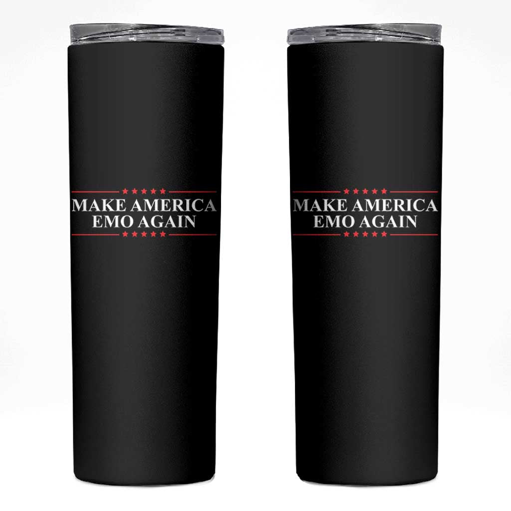 Make America Emo Again Skinny Tumbler Funny Goth Gothic US - Wonder Print Shop