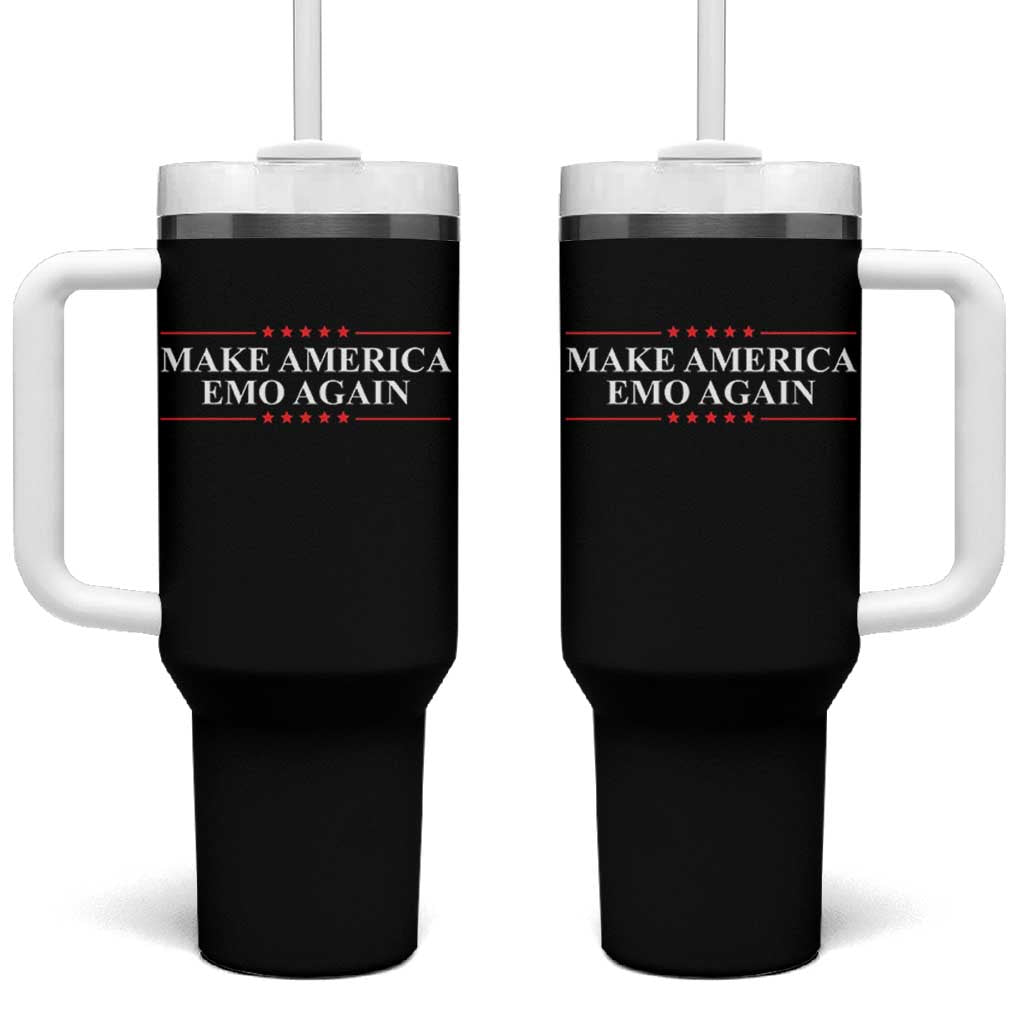 Make America Emo Again Tumbler With Handle Funny Goth Gothic US - Wonder Print Shop