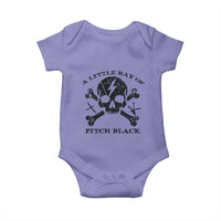 A Little Ray of Pitch Black Baby Onesie Dark Humor Sarcastic Halloween Spooky Skull - Wonder Print Shop