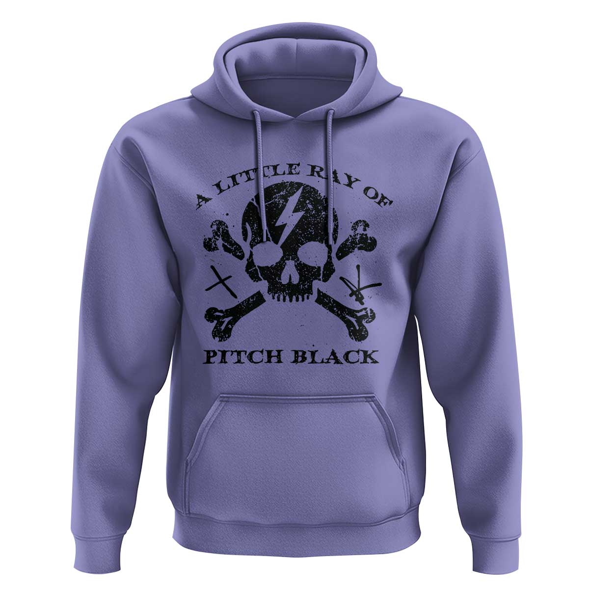 A Little Ray of Pitch Black Hoodie Dark Humor Sarcastic Halloween Spooky Skull - Wonder Print Shop
