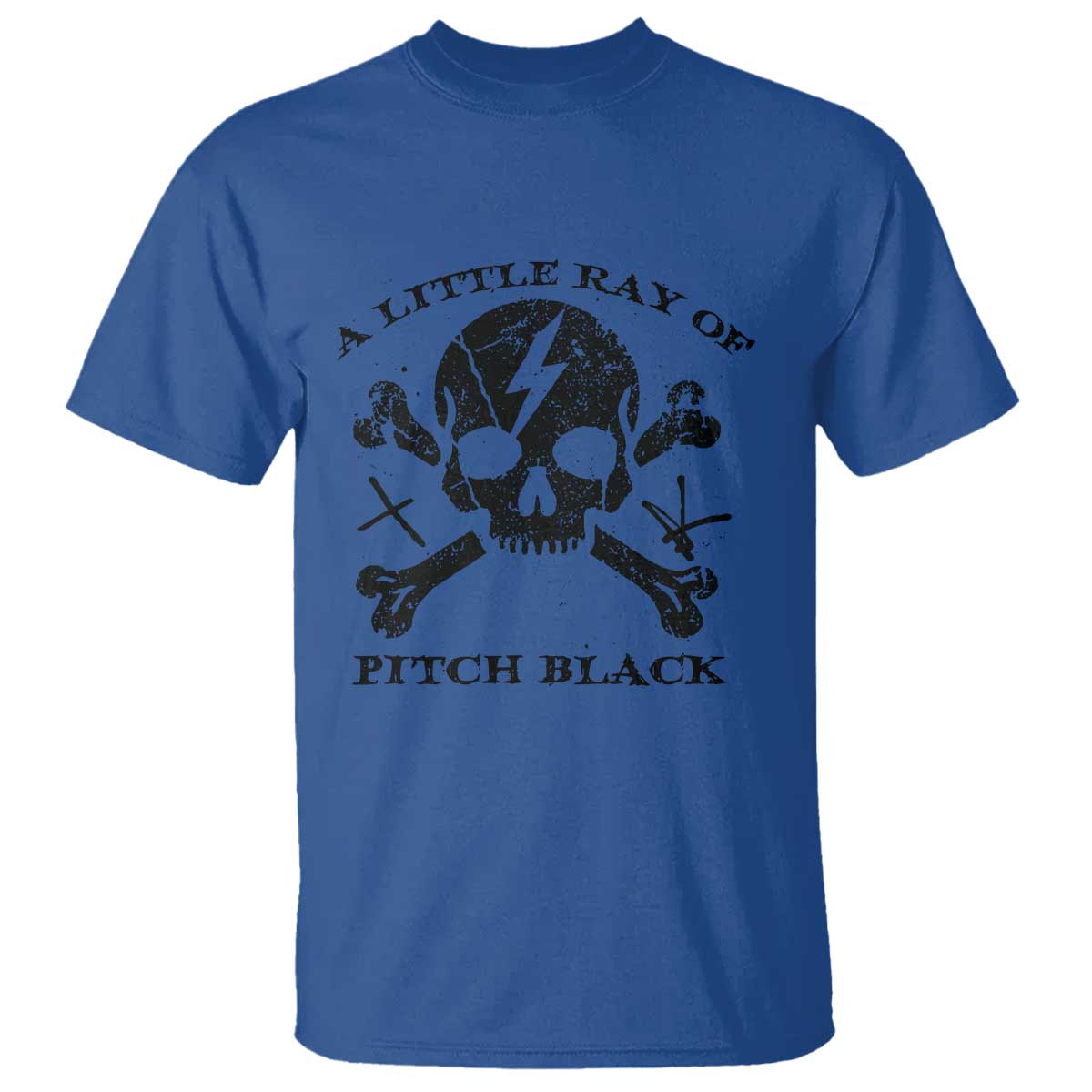 A Little Ray of Pitch Black T Shirt Dark Humor Sarcastic Halloween Spooky Skull - Wonder Print Shop