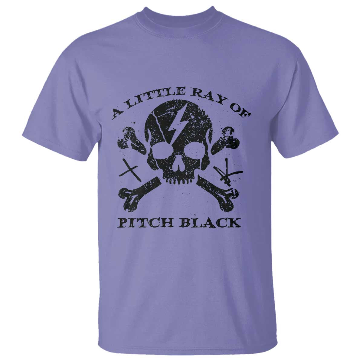 A Little Ray of Pitch Black T Shirt Dark Humor Sarcastic Halloween Spooky Skull - Wonder Print Shop