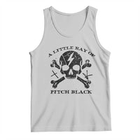 A Little Ray of Pitch Black Tank Top Dark Humor Sarcastic Halloween Spooky Skull - Wonder Print Shop
