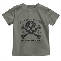A Little Ray of Pitch Black Toddler T Shirt Dark Humor Sarcastic Halloween Spooky Skull - Wonder Print Shop