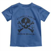 A Little Ray of Pitch Black Toddler T Shirt Dark Humor Sarcastic Halloween Spooky Skull - Wonder Print Shop