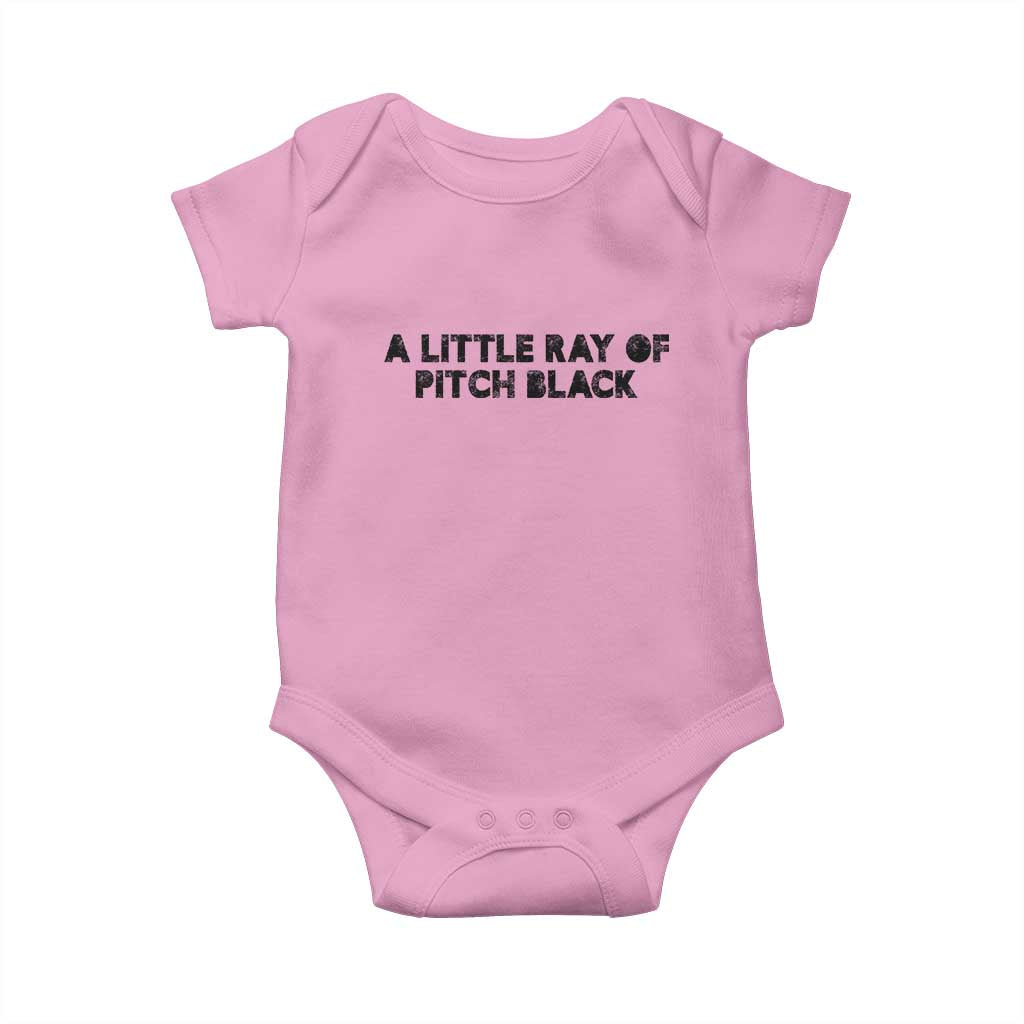 A Little ray of Pitch Black Baby Onesie Sarcasm Halloween Dark Humor - Wonder Print Shop