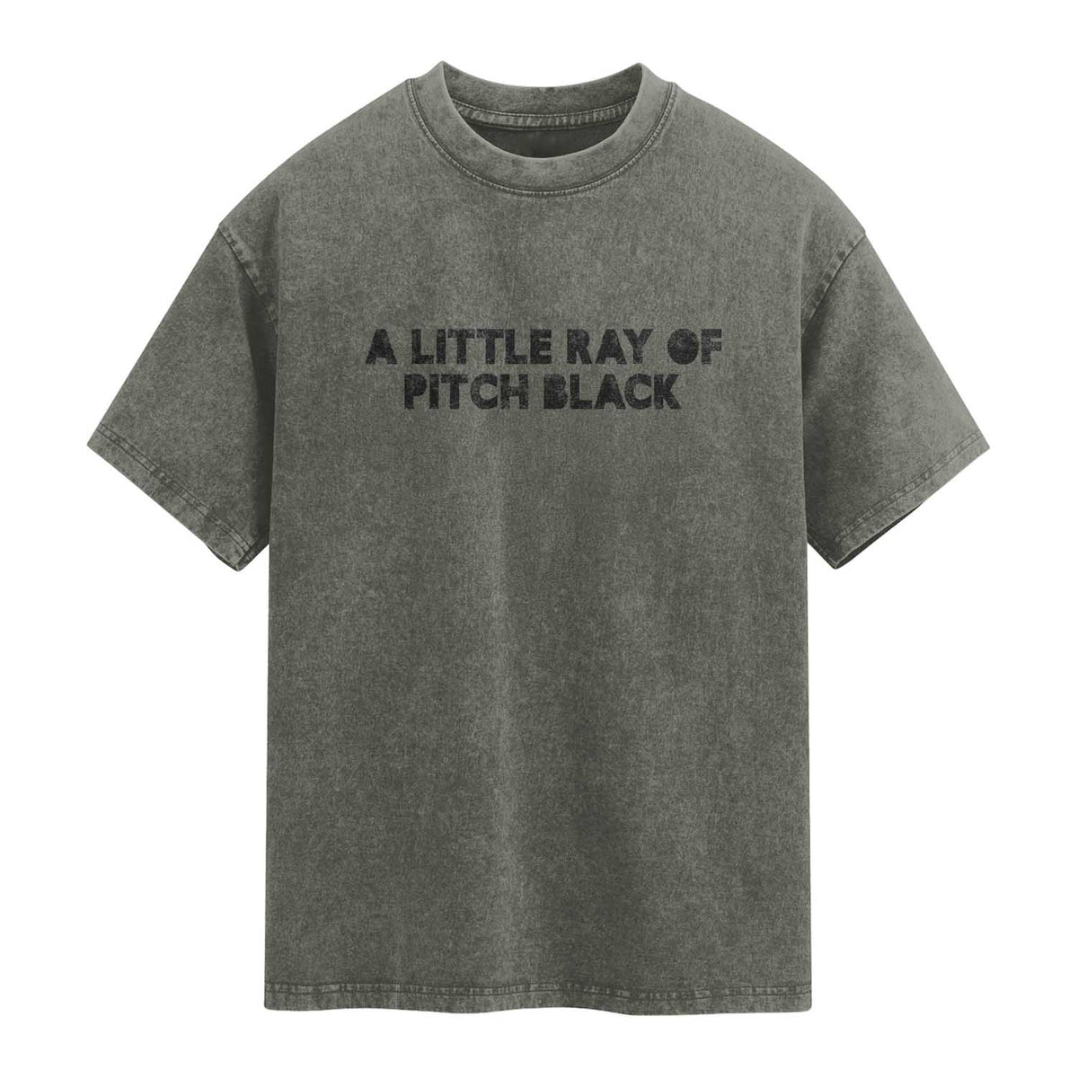 A Little ray of Pitch Black Washed Cotton T-Shirt Sarcasm Halloween Dark Humor