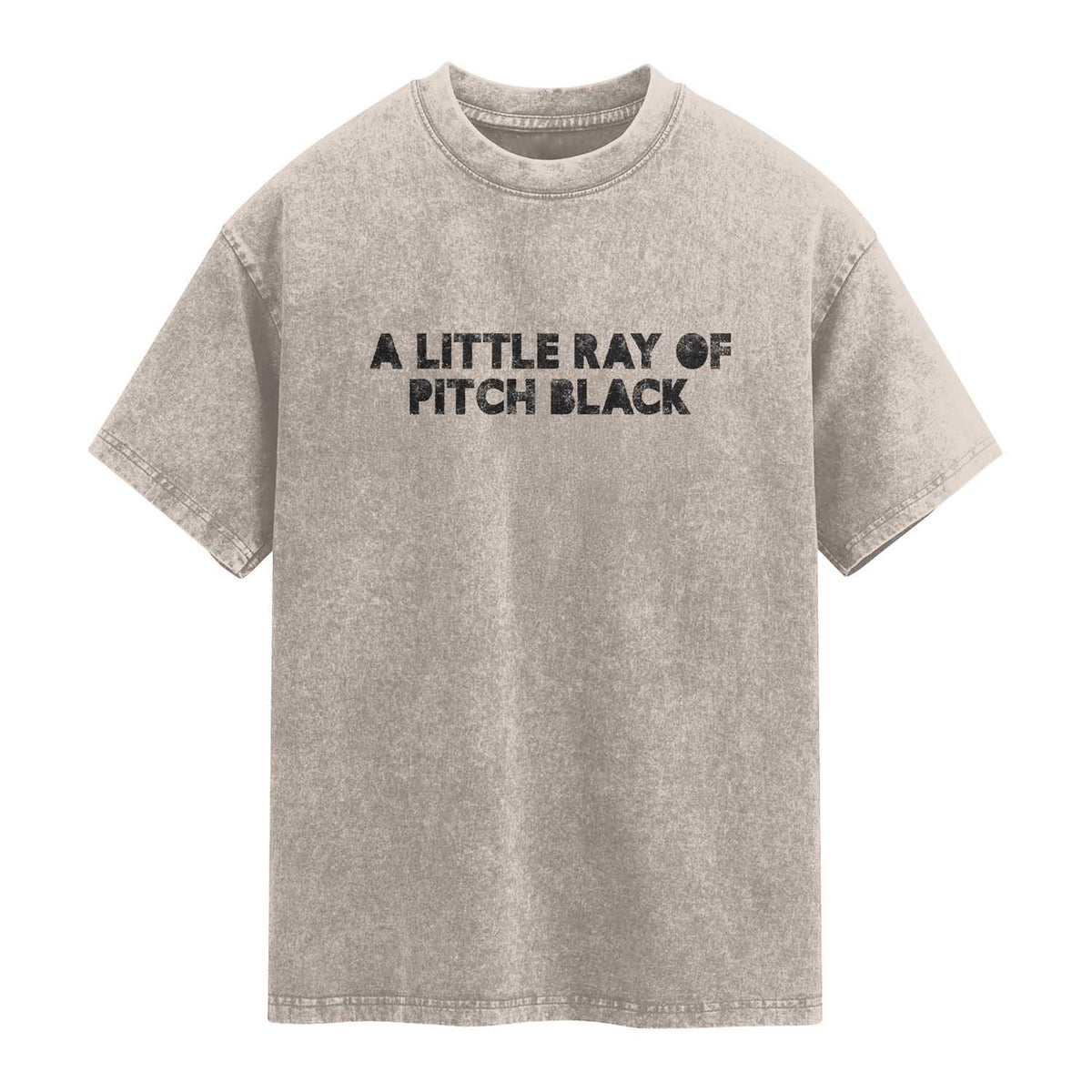 A Little ray of Pitch Black Washed Cotton T-Shirt Sarcasm Halloween Dark Humor