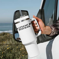A Little ray of Pitch Black Tumbler With Handle Sarcasm Halloween Dark Humor - Wonder Print Shop