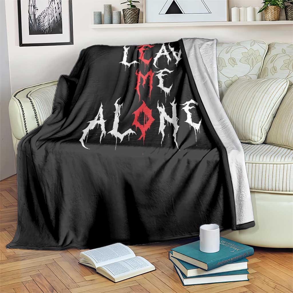 Leave me Alone Emo Throw Blanket Aesthetic Goth Scene Alternative Music - Wonder Print Shop