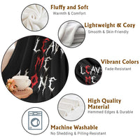 Leave me Alone Emo Throw Blanket Aesthetic Goth Scene Alternative Music - Wonder Print Shop