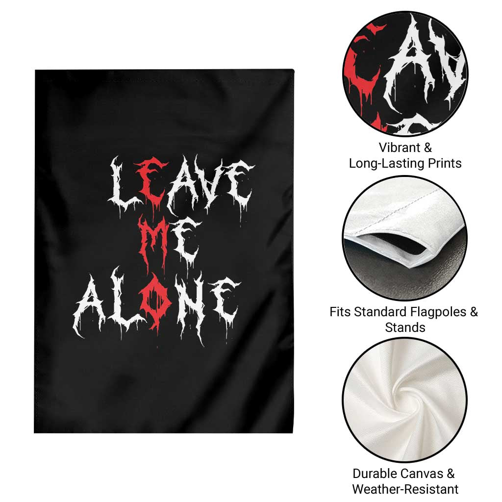 Leave me Alone Emo Garden Flag Aesthetic Goth Scene Alternative Music - Wonder Print Shop